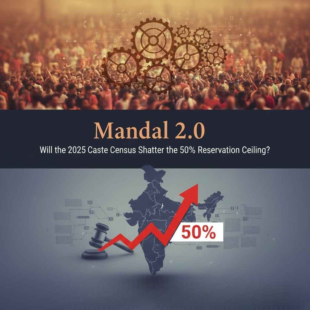 Mandal 2.0: Will the 2025 Caste Census Shatter the 50% Reservation Ceiling?